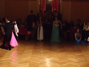 Taneční ukázky tančí Bohdan Meduna a Alina Kozar